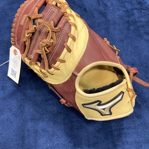 Brown Mizuno Prime Elite LH First Base Baseball Glove 12.5" (Used)
