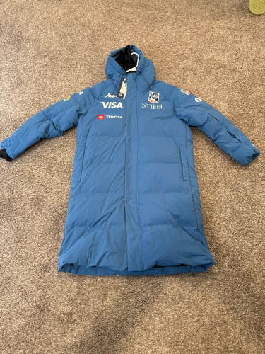 US Ski Team Long Puffy Jacket Large