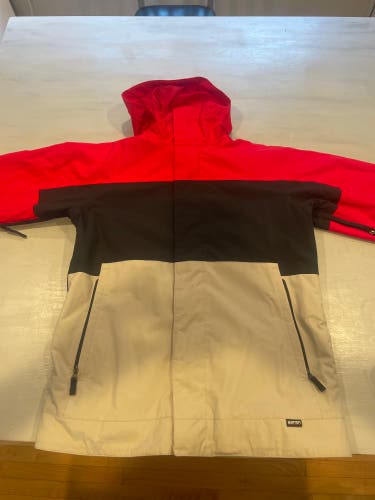 Burton Dry Ride Snowboard Jacket Red Men's Adult Medium (Used)
