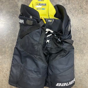 Black Junior Large Bauer Supreme 3S Pro Hockey Pants (Used)