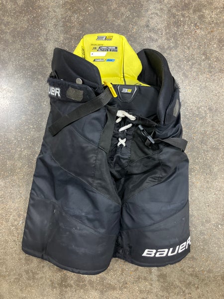 Black Junior Large Bauer Supreme 3S Pro Hockey Pants (Used)