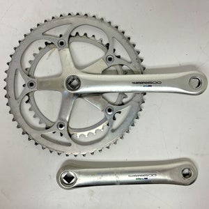 Vintage Shimano 600 Tricolor FC-6400 170mm 53/39 Aluminum Double Crankset +Caps