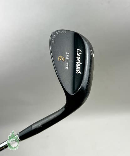 Used RH Cleveland 588 RTX Rotex Face Black Wedge 60*-8 Wedge Flex Steel Golf