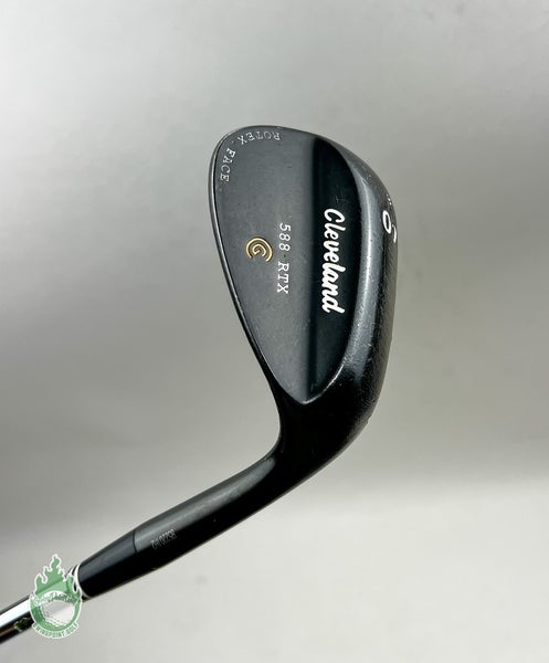 Used RH Cleveland 588 RTX Rotex Face Black Wedge 60*-8 Wedge Flex Steel Golf