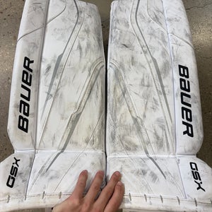 White 26+" Junior Small Bauer GSX (2023 Model) Goalie Leg Pads (Used)