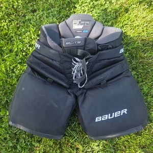 Black Intermediate Large Bauer Elite Hockey Goalie Pants