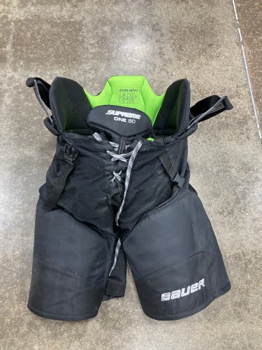 Black Senior XL Bauer Supreme One80 Hockey Pants (Used)
