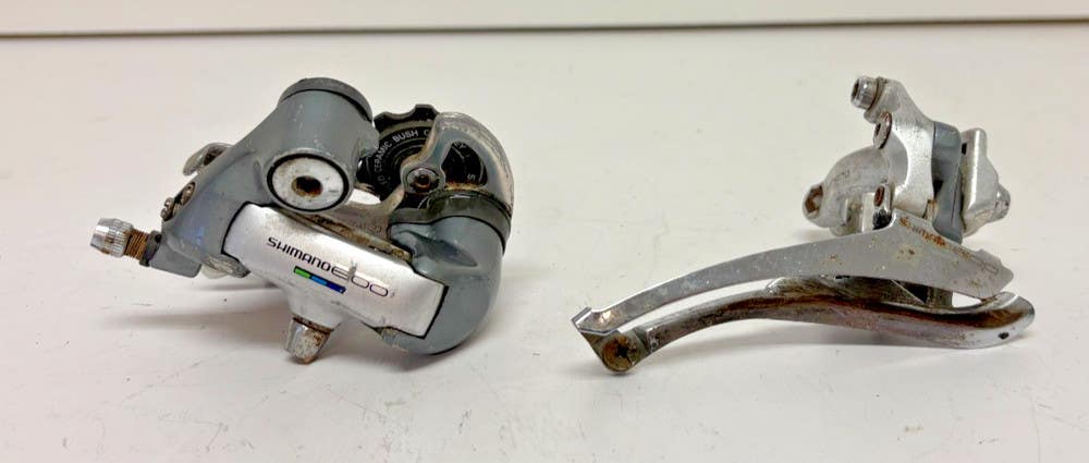 Vintage Shimano 600 Tricolor RD-6400 Rear & FD-6401 Front Road Bike Derailleurs