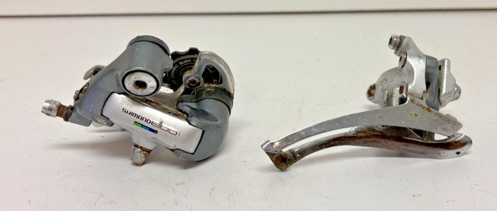 Vintage Shimano 600 Tricolor RD-6400 Rear & FD-6401 Front Road Bike Derailleurs