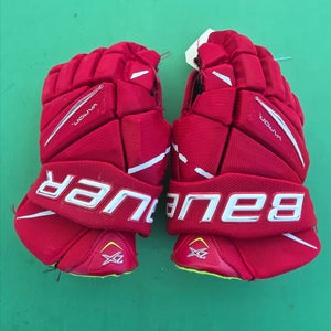 Red Junior Bauer Vapor 2X Gloves 12"