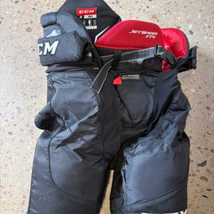 Black Junior Small CCM Jetspeed FT4 Hockey Pants (Used)