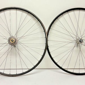 Vintage Matrix Sonic 8-Spd 32-Spoke Gray Aluminum 700C Wheelset Shimano 600 Hubs
