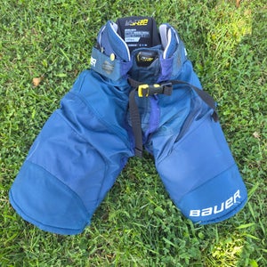 Blue Intermediate Medium Bauer Supreme Ultrasonic Hockey Pants