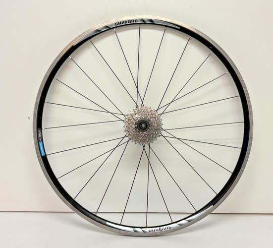 Shimano WH-R500 8-Speed 24-Spoke Black Aluminum 622x15/700C Road Bike Rear Wheel