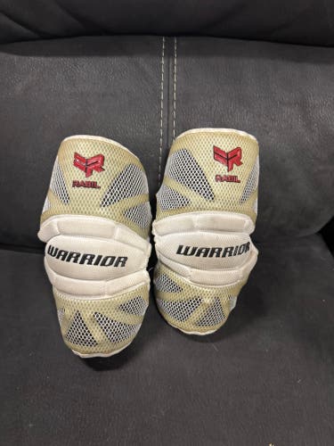 Used Warrior RABIL Lacrosse Arm Pads/Guards White LG