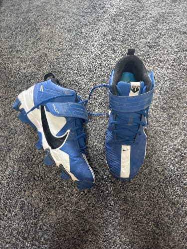 Blue Men's Size M 10.0 (W 11.0) Adult Nike Trout Molded Cleats (Used)