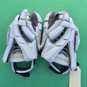 White Goalie Maverik Rome Lacrosse Gloves 12"