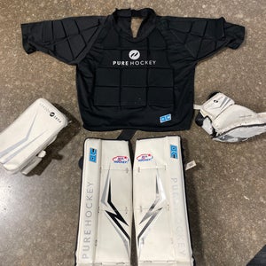 White 24" Youth Pure Hockey Goalie Full Set Regular (Used)