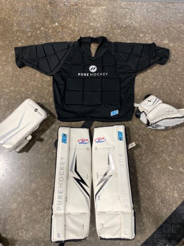 White 24" Youth Pure Hockey Goalie Full Set Regular (Used)