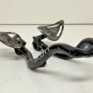 Vintage 1990s SCOTT 250mm Black Aluminum Clip-On Aerobar 26mm Clamp Diameter