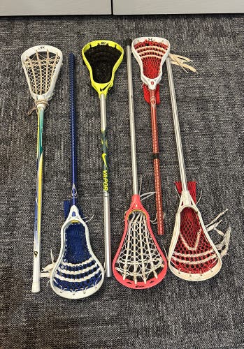 6 lacrosse sticks for one price! Will sell fast! Act fast!