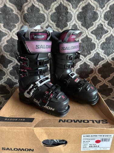 Brand New! Salomon S Pro Alpha 110 GW EL-Size 22.5