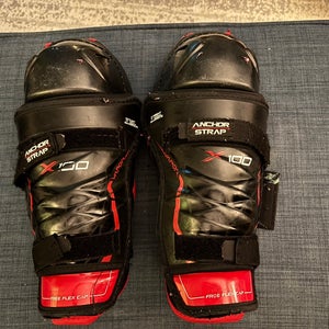 Bauer Vapor X100 11” Junior Hockey Shin Guards - Good Condition