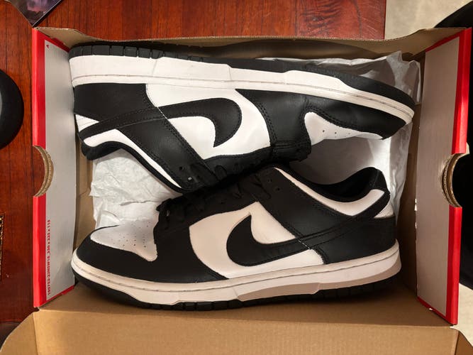 Black Men's Size M 12.0 (W 13.0) Adult Nike Dunk Low Shoes (New)