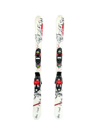 Used Salomon FISH 120 CM SKIS Boys XC Ski/Binding 11835-S000198473
