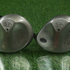 CALLAWAY BIG BERTHA WAR BIRD HEAVENWOOD + DIVINE NINE S2H2 7W,9W RCH 96 REGULAR