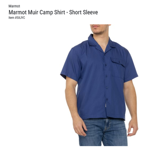 NEW Marmot Muir Camp Shirt - Short Sleeve with tags MSRP$70 medium