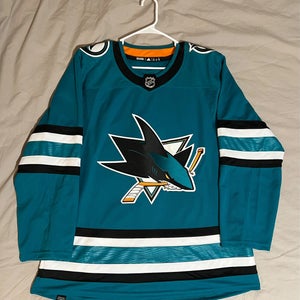 San Jose Sharks Adidas Teal Home Primegreen Authentic Jersey Size 54 NWT