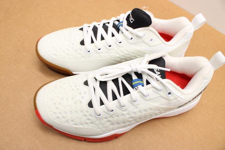 *NEW W/O BOX* WOMEN SALMING EAGLE INDOOR / SQUASH SHOES (WHITE / RED) SZ 8.5