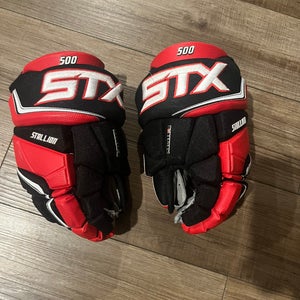 STX Stallion 500 SENIOR HOCKEY Gloves 12" - LIKE NEW CONDITION