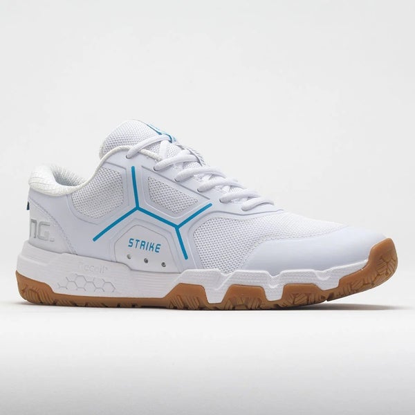 *NIB* WOMEN SALMING RECOIL STRIKE INDOOR / SQUASH SHOES (WHT/CYAN/SILV) 12330069