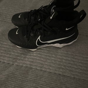 Black Men's Size M 8.5 (W 9.5) Adult Nike Alpha Huarache NXT High Top Metal (New)