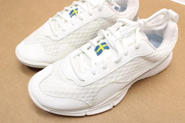 NEW W/O BOX WOMEN SALMING VIPER SL INDOOR / SQUASH SHOES (WHT/GREY) SZ 7