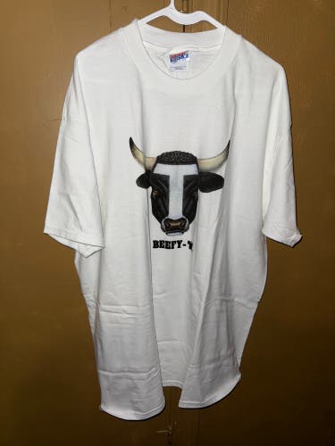 Vintage 90’s Hanes Graphic Beefy Cow Short Sleeve T Shirt Promo Men’s Size XL US
