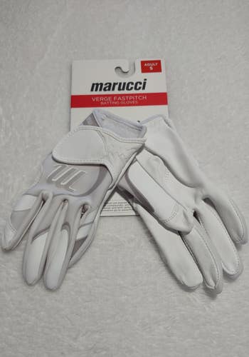 NEW Marucci Verge (Women's Sm) Batting Gloves Softball White/Silver