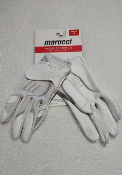 NEW Marucci Verge (Women's Sm) Batting Gloves Softball White/Silver