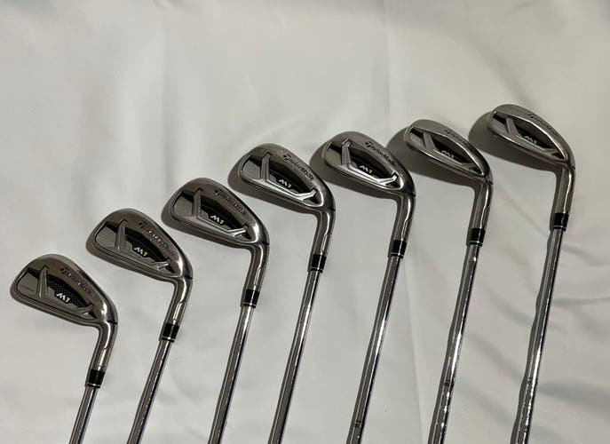 Men's 2017 TaylorMade M1 Right Handed Iron Set Stiff Flex Steel Shaft (Used)