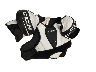 Used CCM LTP Junior Shoulder Pads Black And White LG 11613-S000169107