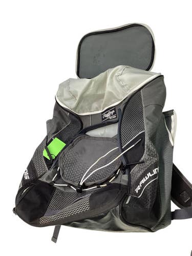 Used Rawlings 2 BAT BACK PACK BB/SB Player Backpack Grey 11347-S000256779