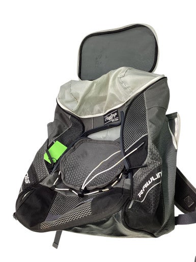 Used Rawlings 2 BAT BACK PACK BB/SB Player Backpack Grey 11347-S000256779