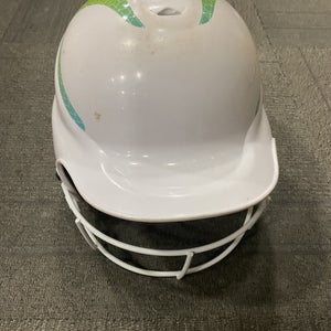 Used RIP-IT SOFTBALL HELMET W/MASK Batting Helmet w/Mask White M/L 11614-S000222743