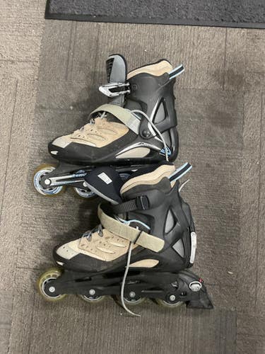 Used Rollerblade SHOCK ERASER Senior Rec Fitness Skates Black Senior 8 11614-S000222692