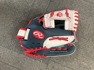Used Rawlings PLAYERS SERIES BB/SB Glove RH Throw Navy Blue 11" 11614-S000222626