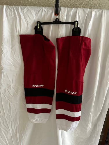 Red Senior Medium CCM Custom Sublimated Socks Pro Stock (New)