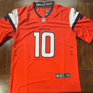 Denver Broncos Bo Nix #10 Adult Small Jersey Orange NWT