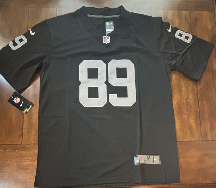 Las Vegas Raiders Brock Bowers Adult Medium Silver/ Black Jersey New With Tags